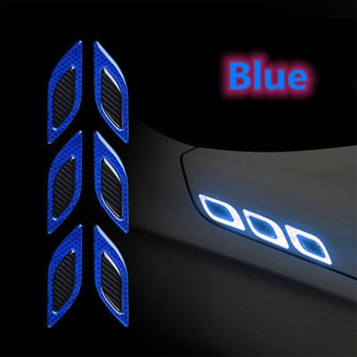 6db/Szett autós fényvisszaverő matricák, karcolásgátló biztonsági figyelmeztető matrica teherautó-autómotorokhoz, autós kiegészítőkhöz