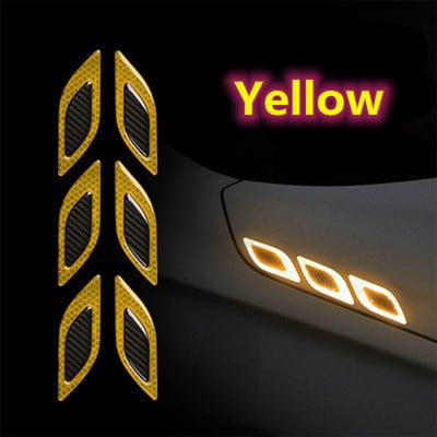 6db/Szett autós fényvisszaverő matricák, karcolásgátló biztonsági figyelmeztető matrica teherautó-autómotorokhoz, autós kiegészítőkhöz