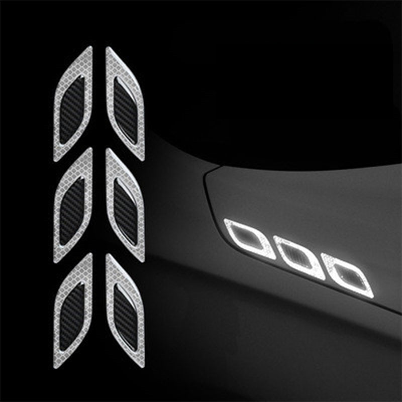 6db/Szett autós fényvisszaverő matricák, karcolásgátló biztonsági figyelmeztető matrica teherautó-autómotorokhoz, autós kiegészítőkhöz