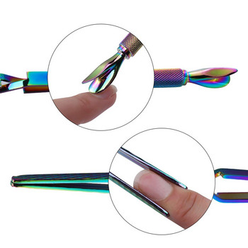 3 Way Magic Multi-Functional Manicure Pedicure Tool C-curve Pinching Cuticle Pusher Nail Art Pincher για ακρυλικό UV Gel Nails