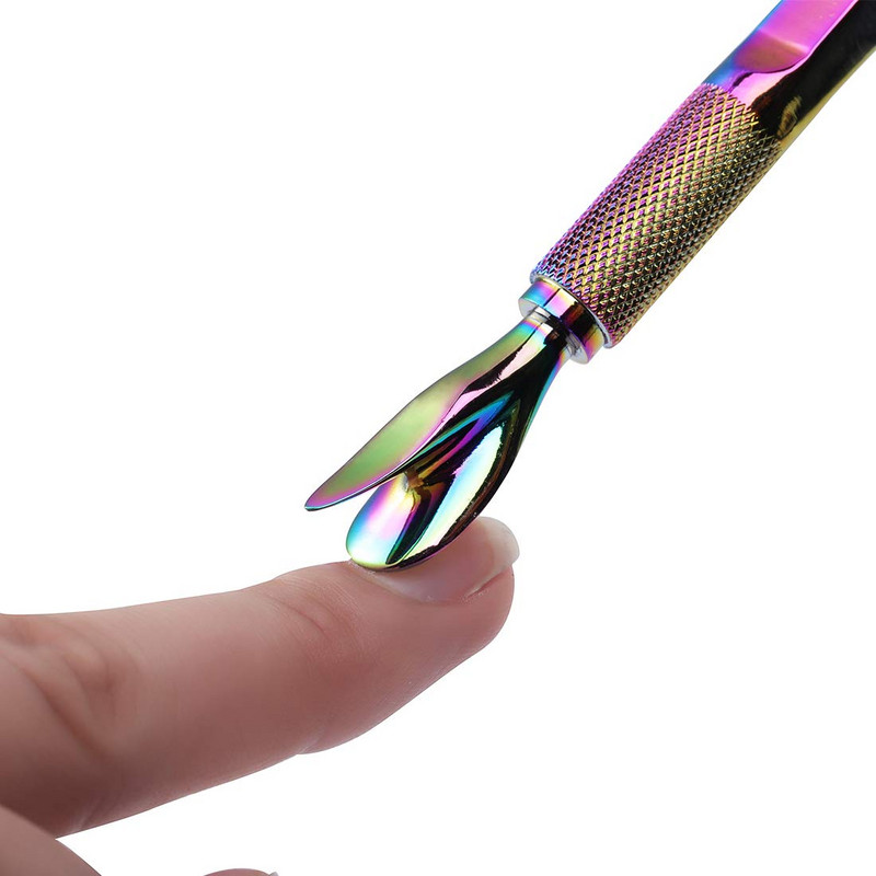 3 Way Magic multifunkcionális manikűr pedikűr C-ívű csipeszítő eszköz kutikula nyomó körömcsipesz akril UV gél körmökhöz