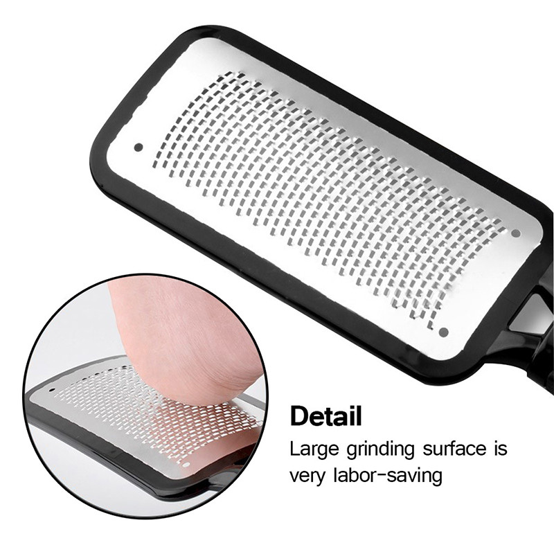 1 vnt pėdų šveitiklis nerūdijančio plieno pėdų negyvos odos valiklis, plaunamas pedikiūro dildiklis pėdų grandiklis, pašalinantis nuospaudas pėdoms