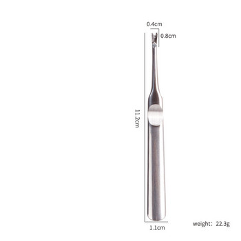 Ανοξείδωτο ατσάλι αφαίρεση νεκρού δέρματος Λαβή ώθησης μαχαίρι Πιρούνι μανικιούρ νυχιών Εργαλεία περιποίησης δακτύλων νυχιών Σωστής επιδερμίδας