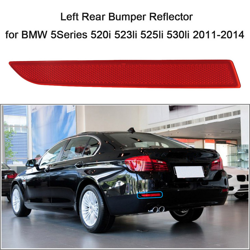 Piros autó hátsó lökhárító reflektor BMW F10 2010-2013 F18 2014-2016 63147318556 63147318555 Köd figyelmeztető lámpa reflektor tartozék
