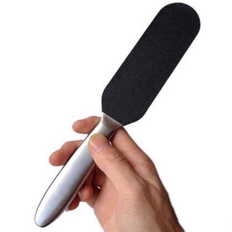 Dvipusis pėdų priežiūros įrankis Pėdų rasp dildė nuospaudų valiklis pedikiūras nerūdijančio plieno rankena švitrinis popierius su 10 vnt švitriniu popieriumi