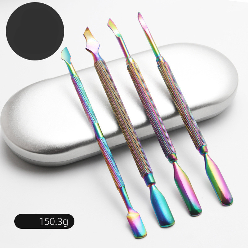 BQAN Πολύχρωμο Πεντικιούρ Καθαριστικό Εργαλεία Καλλιτεχνίας Νυχιών από ανοξείδωτο ατσάλι, πολύχρωμο, καθαριστικό νυχιών