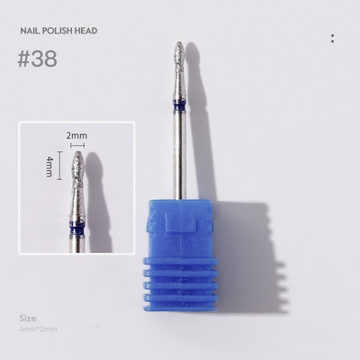 Deimantinės odelių nagų kirpimo priemonės, skirtos E-File manikiūro nagų grąžtams 3/32 colių nagų šlifuoklio antgaliai salono nagų priežiūros reikmenims