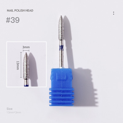 Deimantinės odelių nagų kirpimo priemonės, skirtos E-File manikiūro nagų grąžtams 3/32 colių nagų šlifuoklio antgaliai salono nagų priežiūros reikmenims
