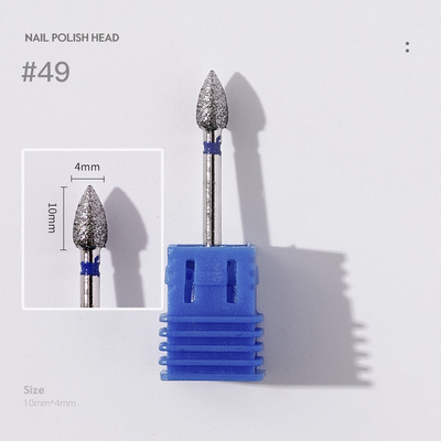 Deimantinės odelių nagų kirpimo priemonės, skirtos E-File manikiūro nagų grąžtams 3/32 colių nagų šlifuoklio antgaliai salono nagų priežiūros reikmenims