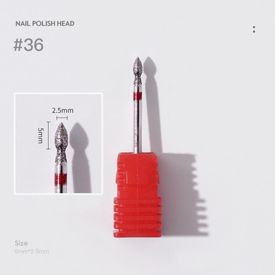 Deimantinės odelių nagų kirpimo priemonės, skirtos E-File manikiūro nagų grąžtams 3/32 colių nagų šlifuoklio antgaliai salono nagų priežiūros reikmenims