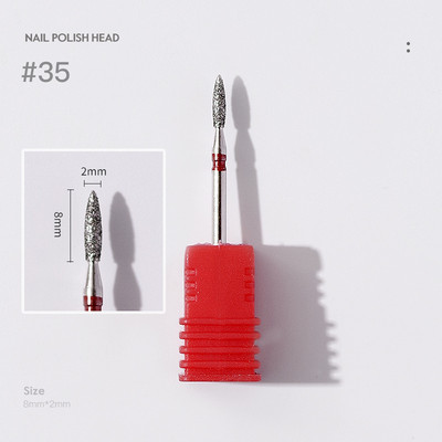 Deimantinės odelių nagų kirpimo priemonės, skirtos E-File manikiūro nagų grąžtams 3/32 colių nagų šlifuoklio antgaliai salono nagų priežiūros reikmenims