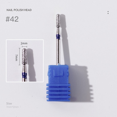 Deimantinės odelių nagų kirpimo priemonės, skirtos E-File manikiūro nagų grąžtams 3/32 colių nagų šlifuoklio antgaliai salono nagų priežiūros reikmenims