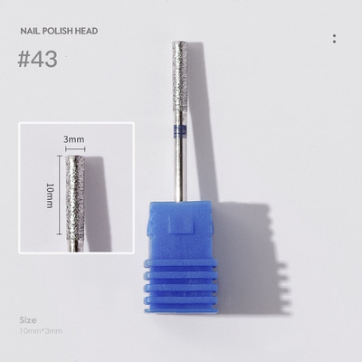 Deimantinės odelių nagų kirpimo priemonės, skirtos E-File manikiūro nagų grąžtams 3/32 colių nagų šlifuoklio antgaliai salono nagų priežiūros reikmenims