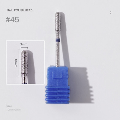 Deimantinės odelių nagų kirpimo priemonės, skirtos E-File manikiūro nagų grąžtams 3/32 colių nagų šlifuoklio antgaliai salono nagų priežiūros reikmenims