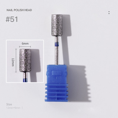 Deimantinės odelių nagų kirpimo priemonės, skirtos E-File manikiūro nagų grąžtams 3/32 colių nagų šlifuoklio antgaliai salono nagų priežiūros reikmenims