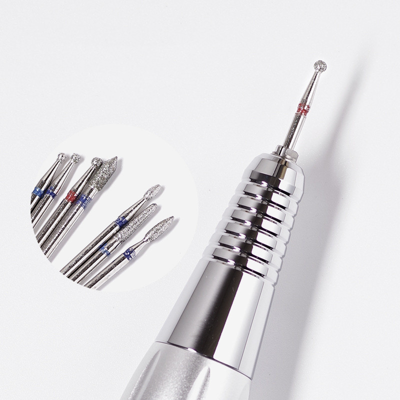 Deimantinės odelių nagų kirpimo priemonės, skirtos E-File manikiūro nagų grąžtams 3/32 colių nagų šlifuoklio antgaliai salono nagų priežiūros reikmenims