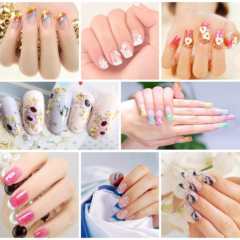 Olovka za crtanje noktiju Diamond Crystal Dotting Nalivpero Kist Salon DIY Alat za manikuru za nokte s 5 zamjenskih glava za šaranje