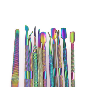 1 τεμ. από ανοξείδωτο ατσάλι με κουτάλι με κουτάλι, πιρούνι για νεκρό δέρμα Nail Art UV Gel Polish Remove Manicure Care Clean Tool Nail Art Tools