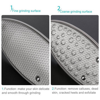 Εργαλεία περιποίησης ποδιών για πεντικιούρ Λίμα ποδιών Rasps Calluse Dead Foot Skin Demover Set Scrubber απολέπισης από ανοξείδωτο ατσάλι δύο πλευρών