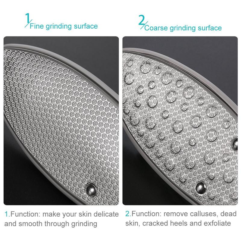 Pedikűr Lábápoló eszközök Lábreszelő bőrkeményedés Dead Foot Skin Care Remover Szettek rozsdamentes acél kétoldali hámlasztó súroló