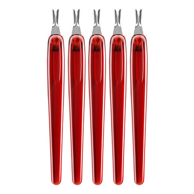 5 vnt. odelių stūmiklis, nerūdijantis stūmiklis, nagų dailės šakutės manikiūro įrankis, skirtas nupjauti negyvai odai, šakutės žnyplės stūmiklis, žoliapjovės odelių valiklis