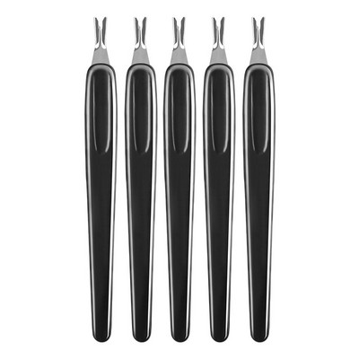 5 vnt. odelių stūmiklis, nerūdijantis stūmiklis, nagų dailės šakutės manikiūro įrankis, skirtas nupjauti negyvai odai, šakutės žnyplės stūmiklis, žoliapjovės odelių valiklis