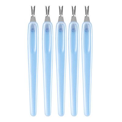 5 vnt. odelių stūmiklis, nerūdijantis stūmiklis, nagų dailės šakutės manikiūro įrankis, skirtas nupjauti negyvai odai, šakutės žnyplės stūmiklis, žoliapjovės odelių valiklis