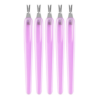 5 vnt. odelių stūmiklis, nerūdijantis stūmiklis, nagų dailės šakutės manikiūro įrankis, skirtas nupjauti negyvai odai, šakutės žnyplės stūmiklis, žoliapjovės odelių valiklis