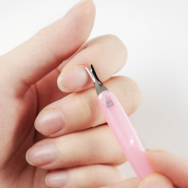 5 vnt. odelių stūmiklis, nerūdijantis stūmiklis, nagų dailės šakutės manikiūro įrankis, skirtas nupjauti negyvai odai, šakutės žnyplės stūmiklis, žoliapjovės odelių valiklis