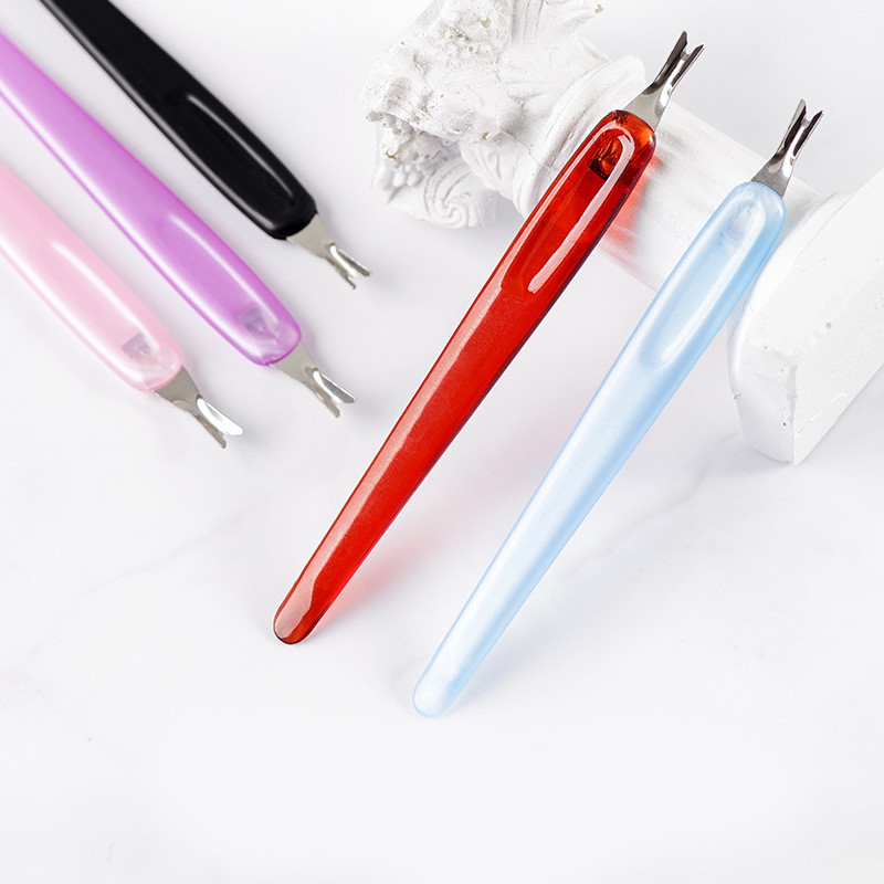 5 vnt. odelių stūmiklis, nerūdijantis stūmiklis, nagų dailės šakutės manikiūro įrankis, skirtas nupjauti negyvai odai, šakutės žnyplės stūmiklis, žoliapjovės odelių valiklis