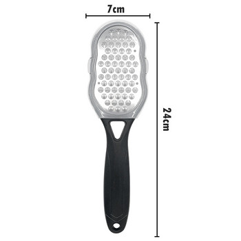 1Pcs Пила за крака от неръждаема стомана Изнасилване Мазоли Pellet Remover Hard Dead Skin Container Scrubber For Heel Removal Pedicure Spa Tool