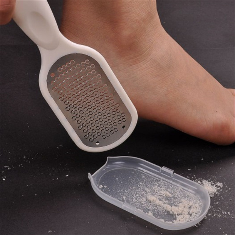 Pedikiūro pėdų dildės grandiklis Callus Dead Skin Remover Nerūdijančio plieno Nešiojama Rasp Colossal Pėdų trintuvė Šveitiklis Drėgna sausų pėdų priežiūra