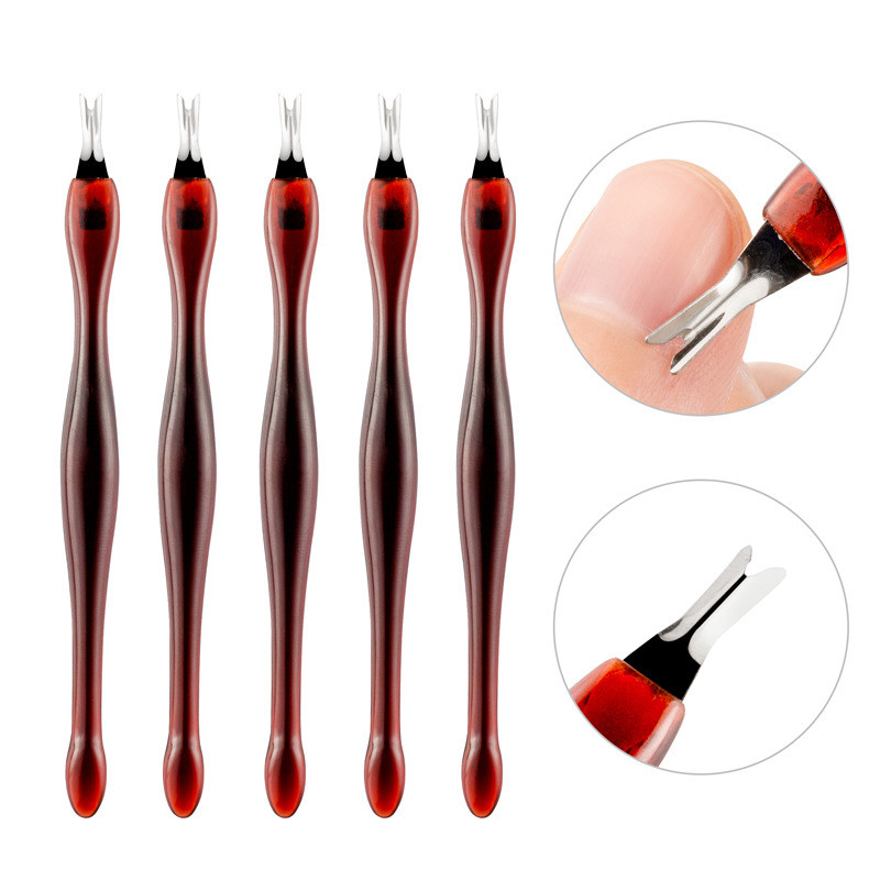 5db Dead Skin Fork trimmer eltávolító ápoló körömdíszítő eszközök manikűrhöz kutikula eltávolító körmök kutikula nyomó vágás javítás eltávolítása