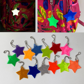 8 τμχ αντανακλαστικό μπρελόκ Stars Γρανάζια ανακλαστικό μενταγιόν για τσάντες λωρίδα ανακλαστήρες ασφαλείας για παιδιά Μπρελόκ Αξεσουάρ νυχτερινής ασφάλειας