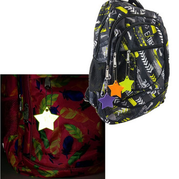8 τμχ αντανακλαστικό μπρελόκ Stars Γρανάζια ανακλαστικό μενταγιόν για τσάντες λωρίδα ανακλαστήρες ασφαλείας για παιδιά Μπρελόκ Αξεσουάρ νυχτερινής ασφάλειας