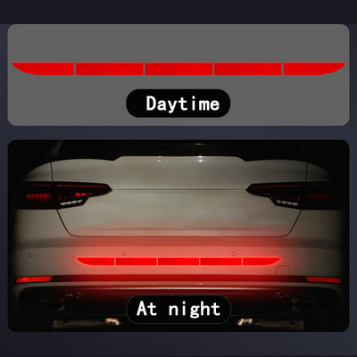 5Pcs/set Sigurnosne snažne reflektirajuće trake Reflektirajuća naljepnica za automobil Traka upozorenja Naljepnice za reflektirajuću traku za automobil Dodatna oprema za eksterijer automobila