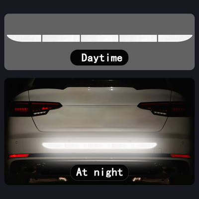 5Pcs/set Sigurnosne snažne reflektirajuće trake Reflektirajuća naljepnica za automobil Traka upozorenja Naljepnice za reflektirajuću traku za automobil Dodatna oprema za eksterijer automobila