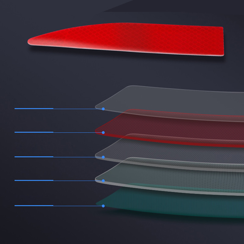 5Pcs/set Sigurnosne snažne reflektirajuće trake Reflektirajuća naljepnica za automobil Traka upozorenja Naljepnice za reflektirajuću traku za automobil Dodatna oprema za eksterijer automobila