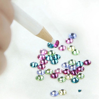 10Pcs Направи си сам Nail Art кристали Gems Picking Crystal Dotting Tool Восъчен молив дървена химикалка Picker Rhinestones Nail Art Decoration
