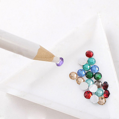 10 bucăți DIY Nail Art Strass Pietre Prețioase Culegere Cristal Dotting Tool Ceară Creion Lemn Pen Picker Strasuri Nail Art Decoration