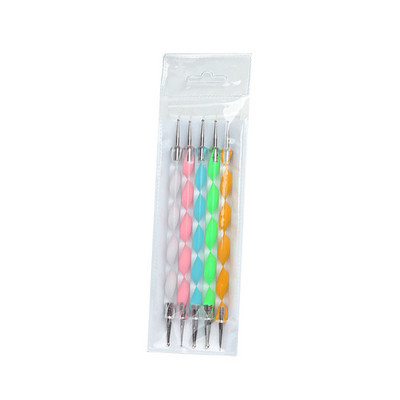 20 db Nail Art Ecset Design Tipp Festmény Rajz Faragás Pöttyös Toll Építő Lapos Legyező Bélés Akril Gél UV Lakk Eszköz manikűr