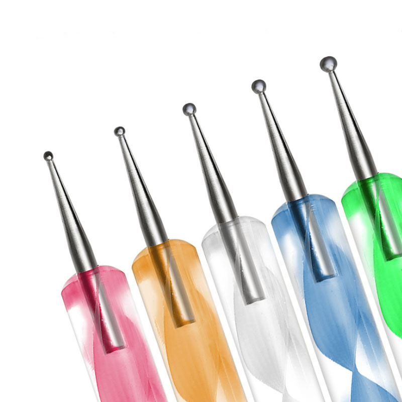 20 db Nail Art Ecset Design Tipp Festmény Rajz Faragás Pöttyös Toll Építő Lapos Legyező Bélés Akril Gél UV Lakk Eszköz manikűr