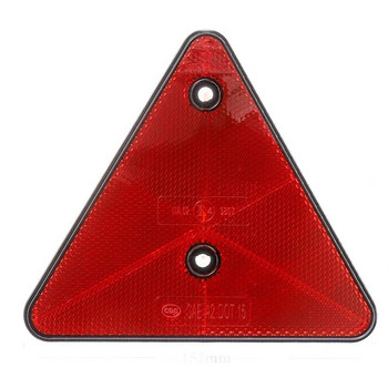 2бр. Триъгълен рефлектор Червен светлоотразителен триъгълен предупредителен рефлектор за безопасност за ремарке RV Кемпер Каравана Камион Трактор Лодка