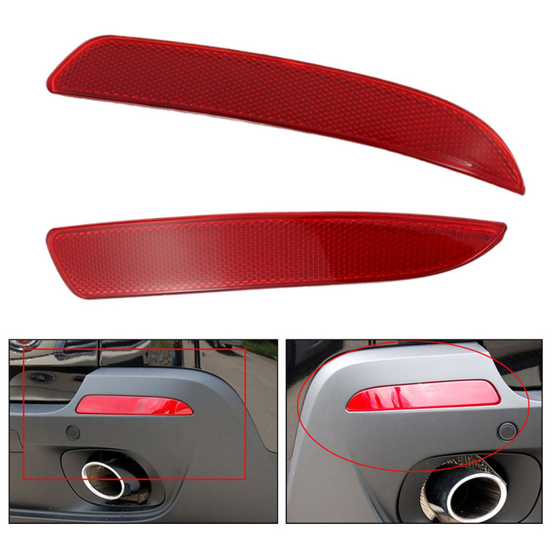Autó hátsó lökhárító fényvisszaverő X5 E70 2007-2013 lökhárító burkolat reflektor marker hátsó lámpa 63217158949 63217158950 piros lencse