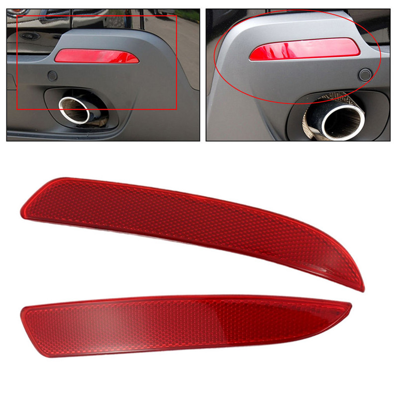 Autó hátsó lökhárító fényvisszaverő X5 E70 2007-2013 lökhárító burkolat reflektor marker hátsó lámpa 63217158949 63217158950 piros lencse