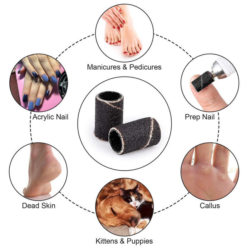 100 db Professzionális körömcsiszoló szalag, Grit #240 körömmanikűrpolírozó, Files manikűr eszközök körömfúróhoz