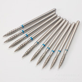 Tornado plameno glodalo za manikuru 3/32" (2,35 mm) standardne vrhove za brušenje noktiju sa spiralnom česticom za Efile crveno plavo