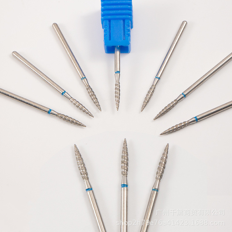 Tornado plameno glodalo za manikuru 3/32" (2,35 mm) standardne vrhove za brušenje noktiju sa spiralnom česticom za Efile crveno plavo