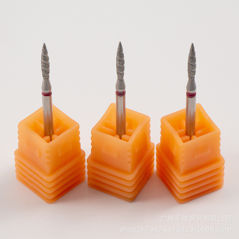 Tornado plameno glodalo za manikuru 3/32" (2,35 mm) standardne vrhove za brušenje noktiju sa spiralnom česticom za Efile crveno plavo