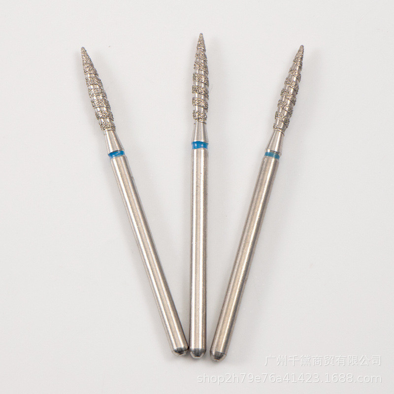 Tornado plameno glodalo za manikuru 3/32" (2,35 mm) standardne vrhove za brušenje noktiju sa spiralnom česticom za Efile crveno plavo